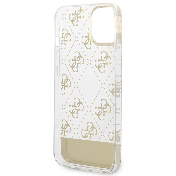 Hülle GUESS Apple iPhone 14 Plus 4G Pattern Script Gold Hartcase