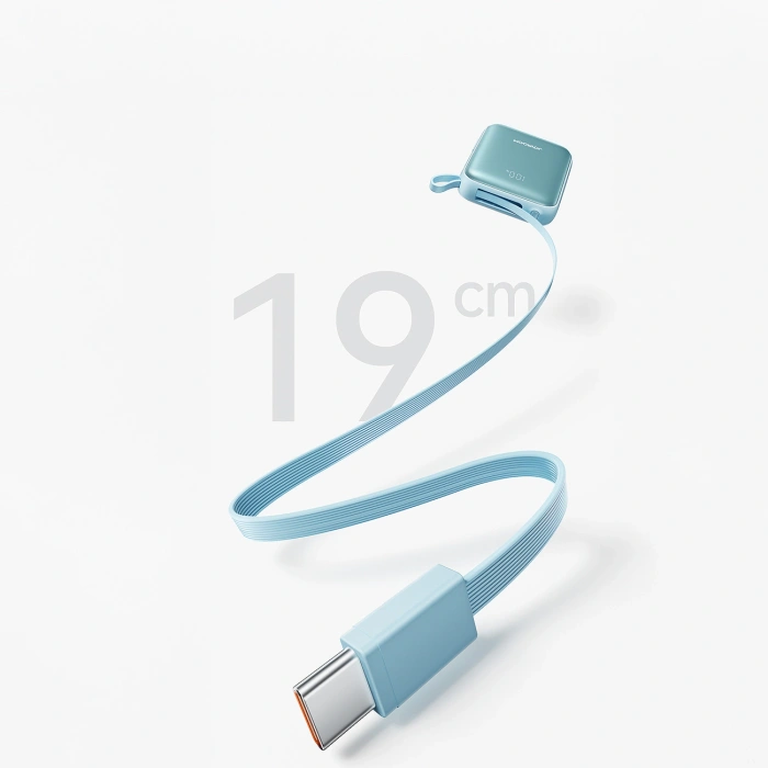 Powerbank Joyroom JR-PBF27 22,5W 10000mAh z dwoma wbudowanymi kablami - niebieski