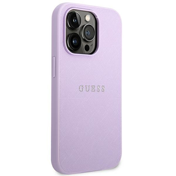 Case Guess iPhone 14 Pro 6.1" purple/purple Saffiano Strap