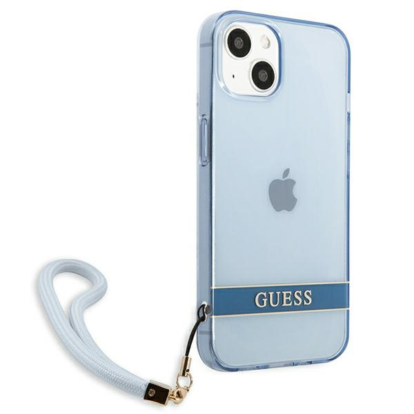 Case GUESS Apple iPhone 13 Mini Translucent Stap Blue Hardcase