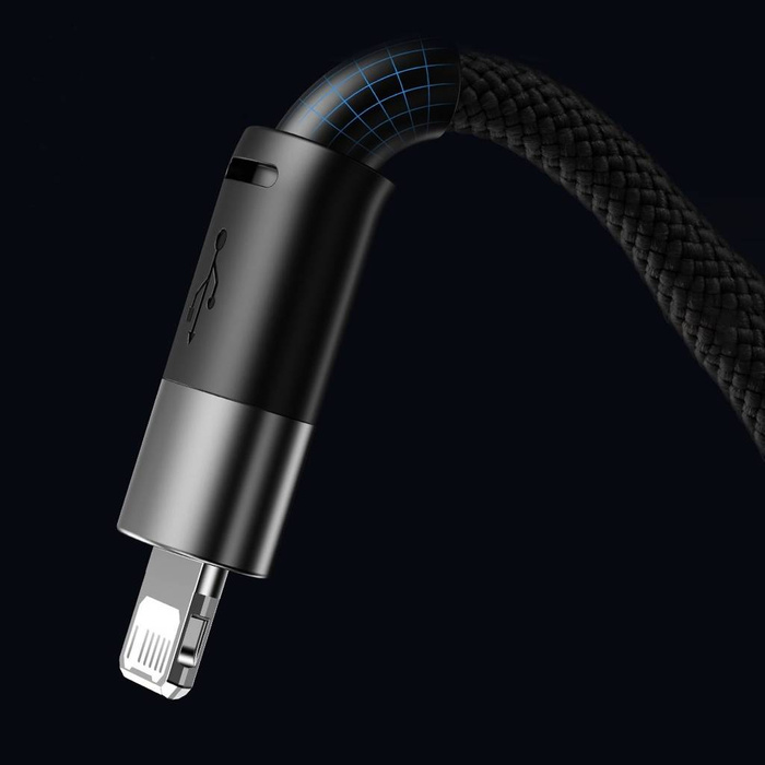 Baseus StarSpeed kabel 3v1 USB-A - Micro-USB / Lightning / USB-C 3,5A 1,2 m fialová