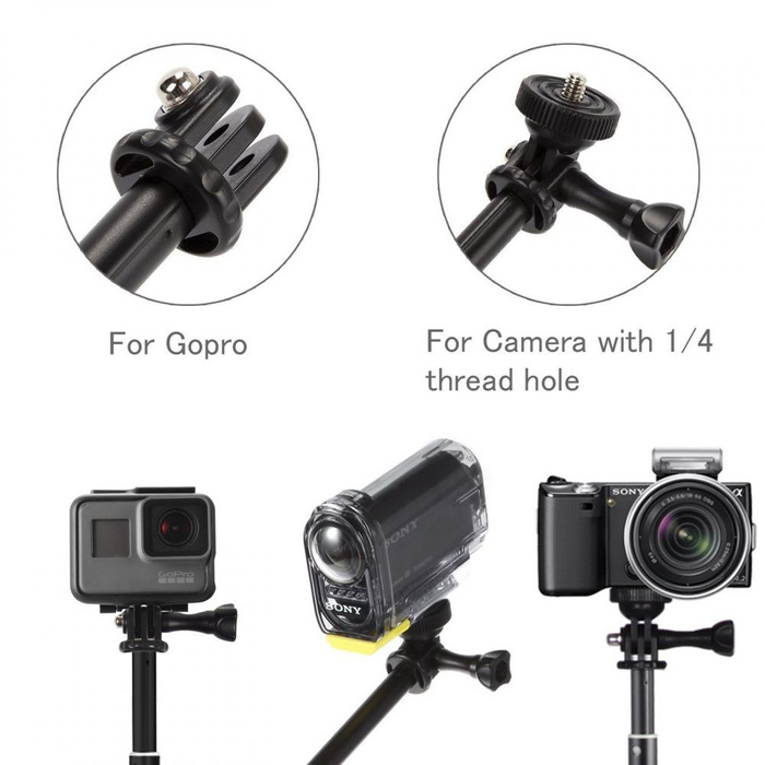 TECH-PROTECT MONOPAD & SELFIE STICK GOPRO HERO SCHWARZ