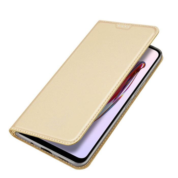 Etui Dux Ducis Skin Pro pour Xiaomi Redmi 11A / Poco C55 / Redmi 12C Cover Flip Card Wallet Stand Gold