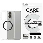 Etui CARE by PanzerGlass Flagship Urban Combat Black QI do Samsung Galaxy S25 Edge przezroczysty