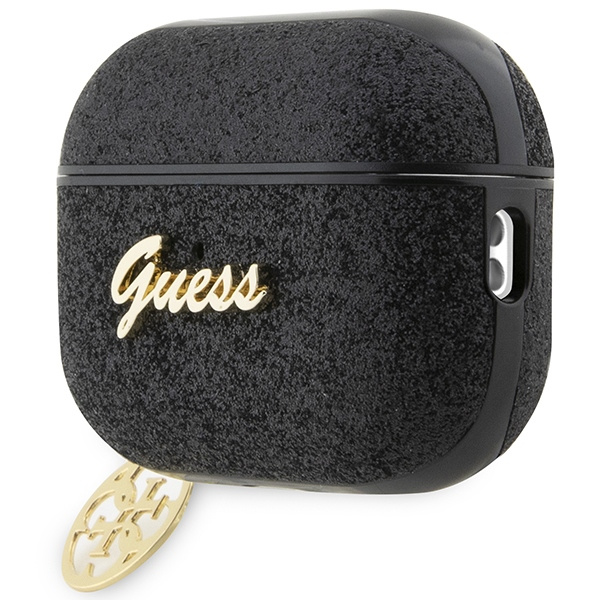 Case Guess GUAP2GLGSHK AirPods Pro 2 cover black/black Glitter Flake 4G Charm Case