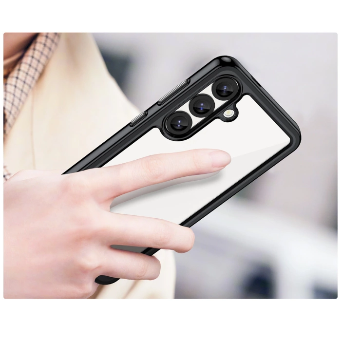 Outer Space Case Silikonhülle mit Gelrahmen für Samsung Galaxy S25 – Schwarz