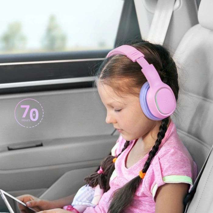 Tronsmart KH03 kabellose Kopfhörer mit ANC, für Kinder, sicher – Pink