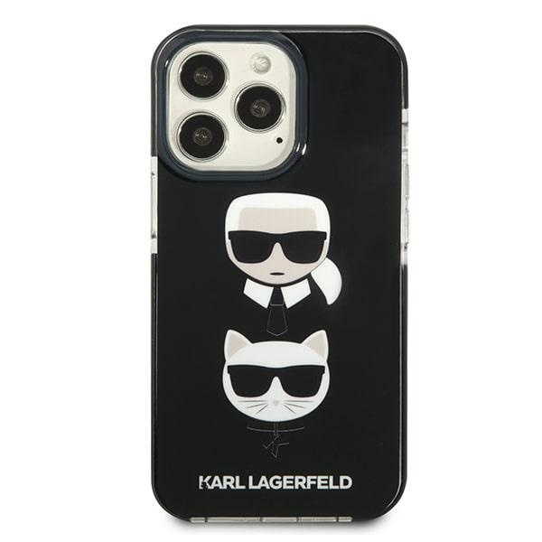 Case KARL LAGERFELD Apple iPhone 13 13 Pro Karl&Choupette Head Black Hardcase