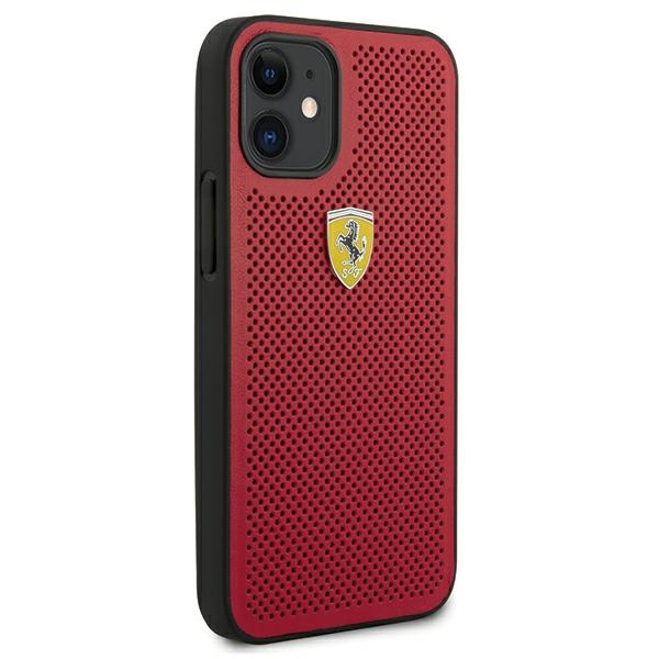 Case FERRARI Apple iPhone 12 Mini 5.4 On Track Perforated FESPEHCP12SRE Red Hardcase