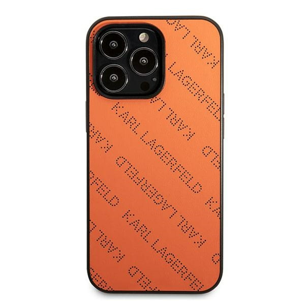 Karl Lagerfeld KLHCP13LPTLO iPhone 13 Pro / 13 6.1" hardcase orange/orange Perforated Allover