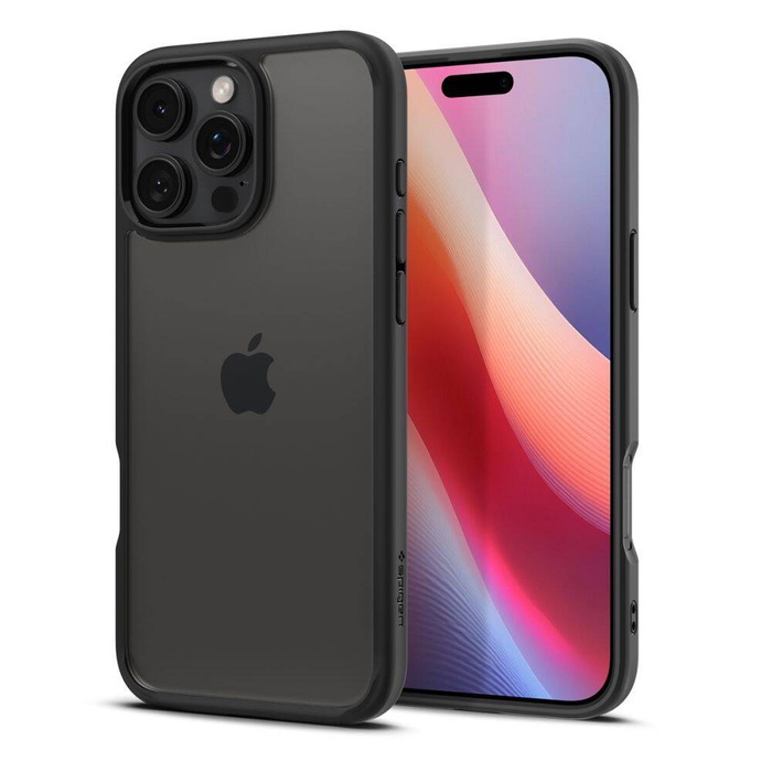 ETUI SPIGEN ULTRA HYBRID IPHONE 16 PRO MATTE BLACK wird auf Deutsch übersetzt als SPIGEN ULTRA HYBRID IPHONE 16 PRO MATTE SCHWARZ HÜLLE.