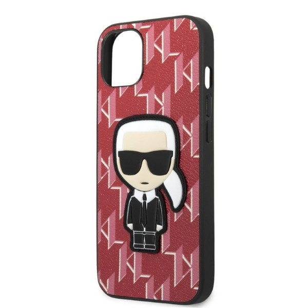 Hülle Karl Lagerfeld Klhcp13mpmnikpi iPhone 13 6.1" Hartcase Rot/rot Monogramm Ikonik Patch Case