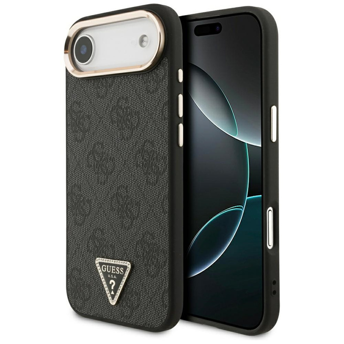 Etui Guess 4G Triangle Logo MagSafe do   iPhone Air czarny złoty