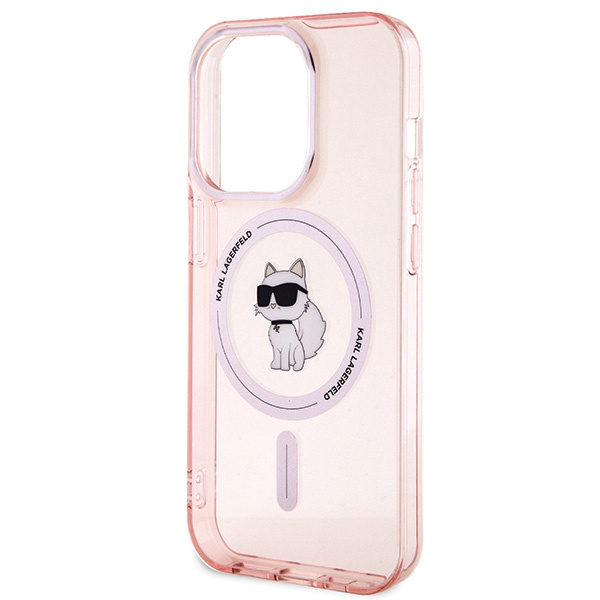 Etui Karl Lagerfeld KLHMP15XHFCCNOP iPhone 15 Pro Max 6.7" różowy/pink hardcase IML Choupette MagSafe Case