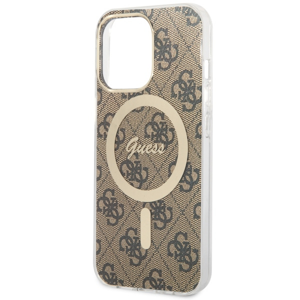Funda Guess GUHMP13LH4STW iPhone 13 Pro / 13 6.1" marrón/marrón durocase 4G MagSafe Case