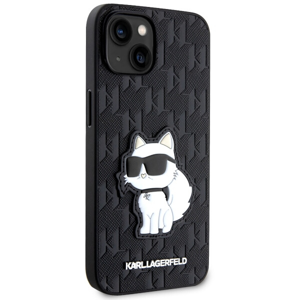 Case Karl Lagerfeld KLHCP14SSAKHPCK iPhone 14 6.1" black/black Saffiano Monogram Choupette Case