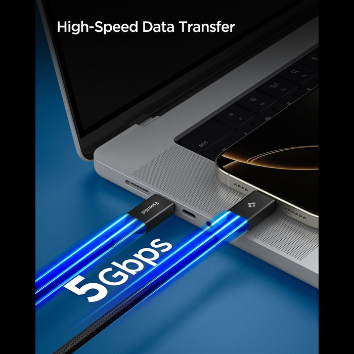 Spigen EB10015CC ESSENTIAL TYP-C KABEL 100W 150CM SCHWARZ