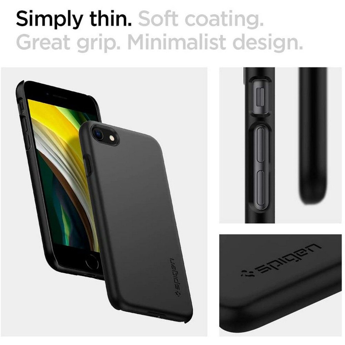 Coque Spigen Thin Fit IPhone 7 / 8 / SE 2020 / 2022 NOIR
