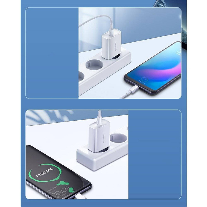 Caricabatterie USB Ugreen Power Delivery 3.0 Quick Charge 4.0+ 20W 3A bianco (60450)