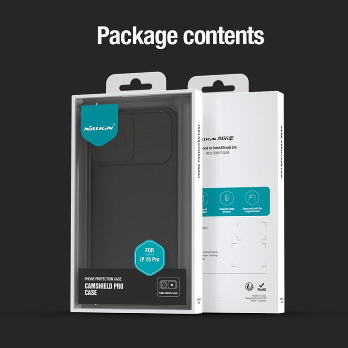 Etui Nillkin CamShield Pro do iPhone 15 Pro (czarne)