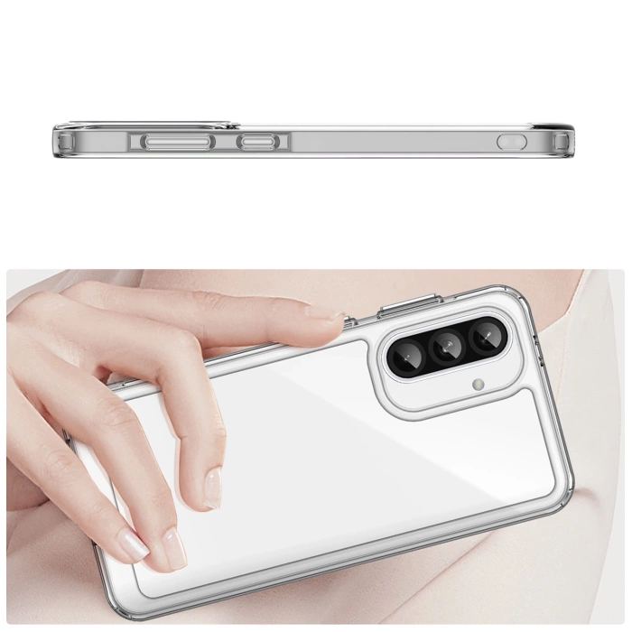 Outer Space Hülle für Samsung Galaxy A56 Cover mit flexiblem Rahmen - Transparent