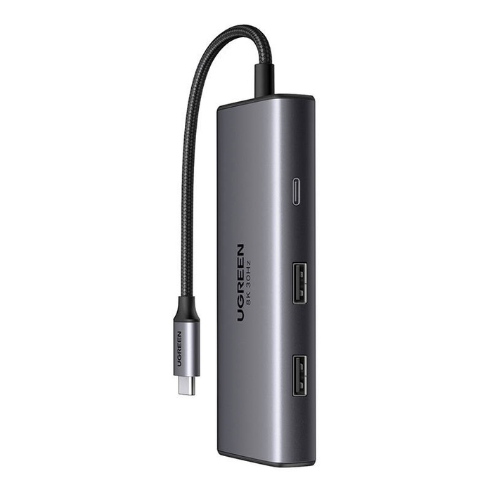 UGREEN CM498 Adaptateur 6-en-1 USB vers 2x USB-A 3.0, USB-C 3.0, 2xHDMI, PD