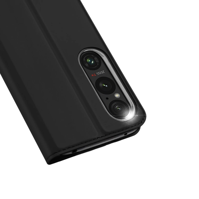 Dux Ducis Skin Pro Hülle mit Klappe und Kartenfach für Sony Xperia 1VI – Schwarz