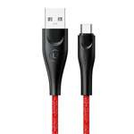 USAMS Câble tressé U41 USB-C/USB Fast Charge 2m rouge/rouge SJ395USB02 (US-SJ395)