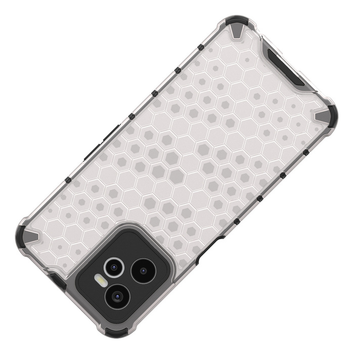Funda blindada Honeycomb con marco de gel Realme C35 transparente