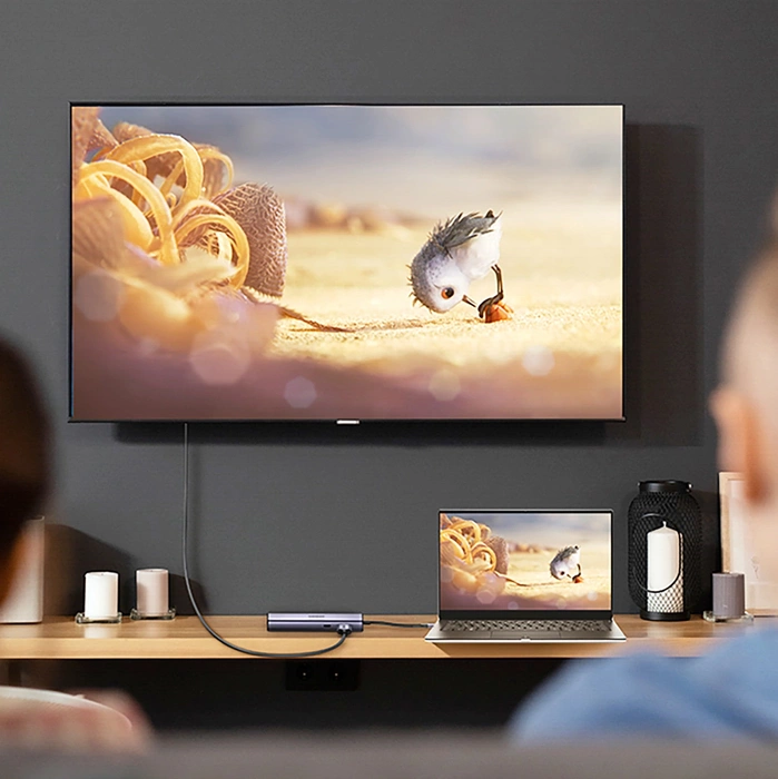 Hub adaptador UGREEN, USB_C a 2x USB 3.0, HDMI, RJ45, SD/TF