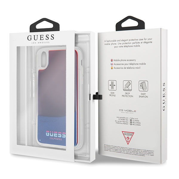  guess   XR rojo / Red Hard Case California Glow in the dark Case 