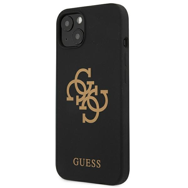 Case GUESS Apple iPhone 13 Mini Silicone 4G Logo Black Hardcase