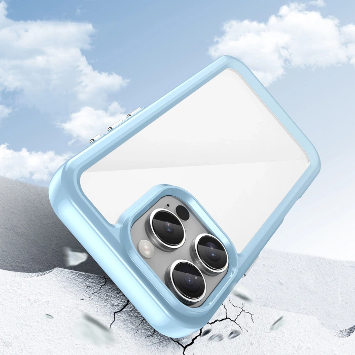 Outer Space Case mit Gelrahmen für iPhone 16 Pro – blau