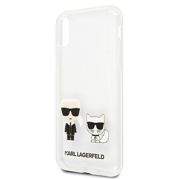 Case KARL LAGERFELD Apple iPhone Xs Max Transparent Karl &amp; Choupette Clear Hardcase