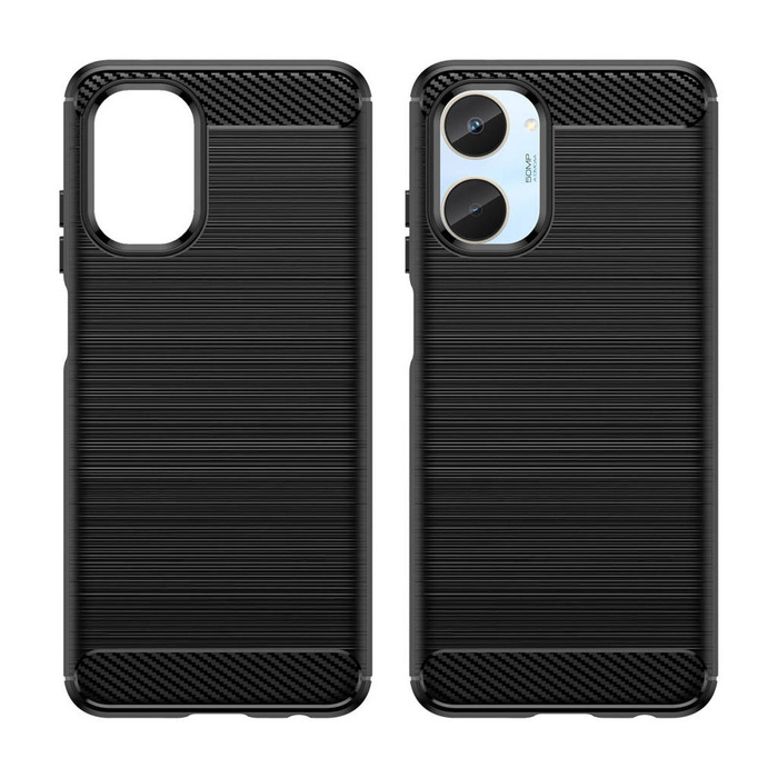 Coque Carbon Case pour Realme 10 housse carbone silicone souple noir