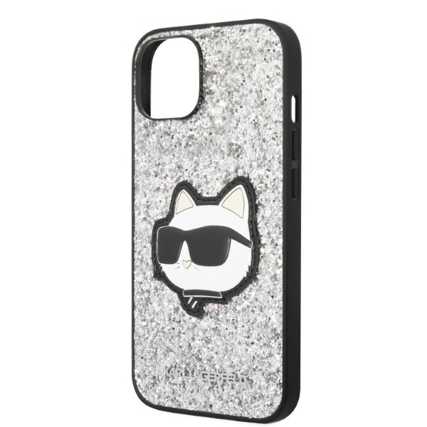 Etui Karl Lagerfeld Klhcp14mg2cps Iphone 14 Plus 6,7" Srebrny/silver Hardcase Glitter Choupette Patch Case