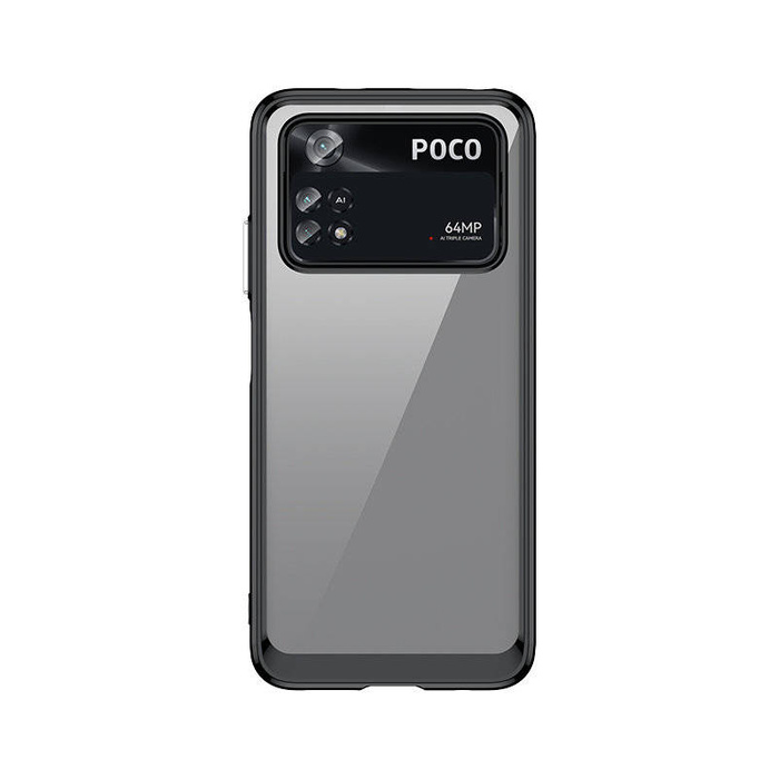 Outer Space Case for Xiaomi Poco M4 Pro cover with a flexible frame black