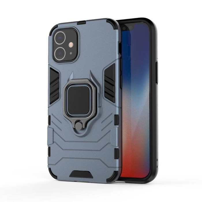 Ring Armor robuste Kickstand TPU/PC Panzer Handyhülle Hard Case für iPhone 12 mini blau