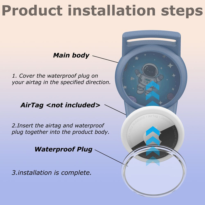 TECH-PROTECT NYLON FOR KIDS APPLE AIRTAG 1 / 2 MAGIC PONY