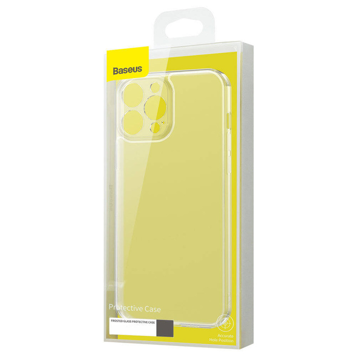 Funda de cristal esmerilado Baseus para iphone 13 pro max funda dura con marco de gel transparente (arws000802)