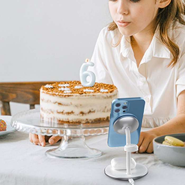 Choetech T585-F induktív 3 az 1-ben töltőállomás iPhone 12/13, AirPods Pro, Apple Watch fehér