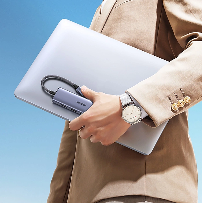 Adapter HUB UGREEN CM511 USB-C to HDMI, 3x USB-A 3.0, SD/TF