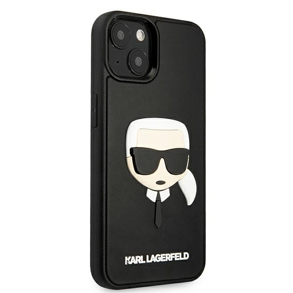 Karl Lagerfeld KLHCP13SKH3DBK iPhone 13 mini 5,4" fekete/fekete keménytokos 3D gumi Karl feje
