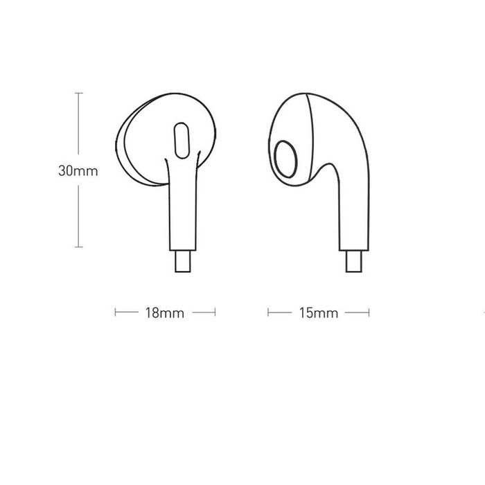 Baseus Encok H17 3,5mm minijack kabelová sluchátka bílá (NGCR020002)