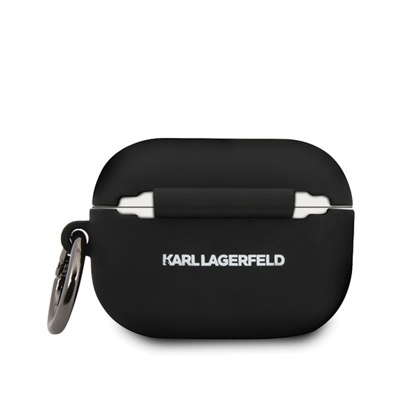 Puzdro KARL LAGERFELD Apple AirPods Pro Silikónové puzdro Ikonik Black