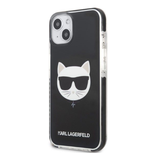 Funda Karl Lagerfeld iPhone 13 Mini 5.4" Hardcase Negro/Negro Cabeza de Choupette Case