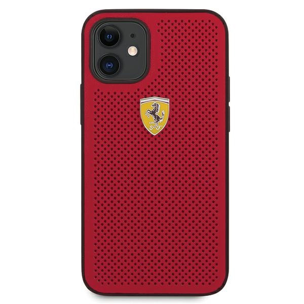 Case FERRARI Apple iPhone 12 Mini 5.4 On Track Perforated FESPEHCP12SRE Red Hardcase