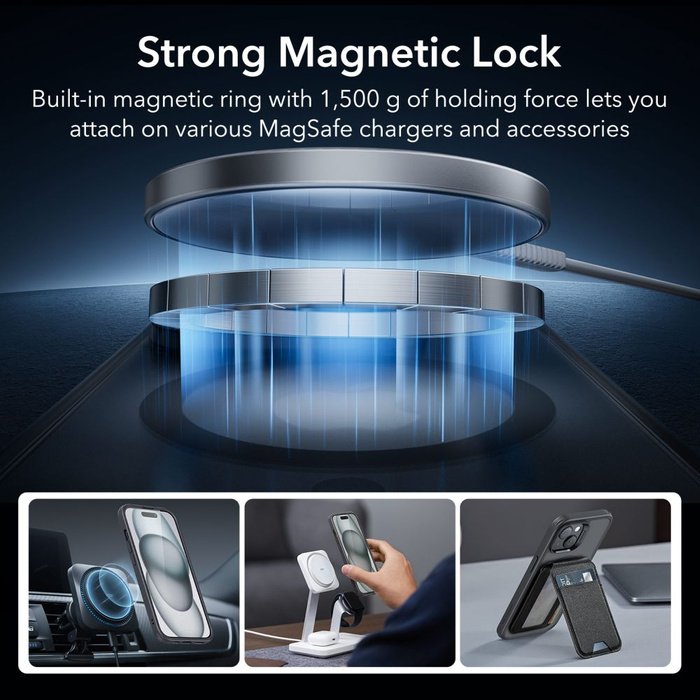 Etui ESR CLASSIC PRO SET HALOLOCK MAGSAFE IPHONE 15 FROSTED BLACK