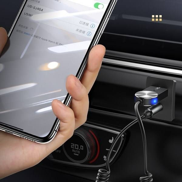 USAMS Bluetooth 5.0 Adattatore Audio USB-AUX SJ464JSQ01 US-SJ464 Grigio