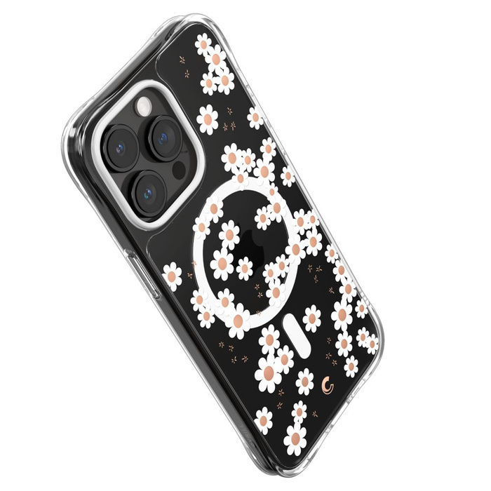 Funda iPhone 15 Pro Max Spigen Cyrill Cecile Mag MagSafe White Daisy Case